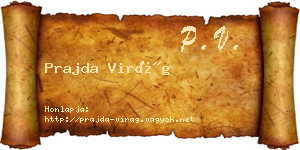 Prajda Virág névjegykártya